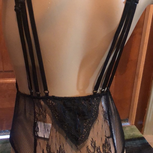 Shein One piece black lace lingerie small bodysuit - Picture 7 of 8